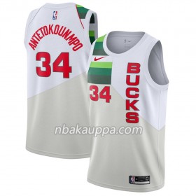 Milwaukee Bucks Giannis Antetokounmpo 34 2018-19 Nike Valkoinen Pelipaidat Swingman - Miesten